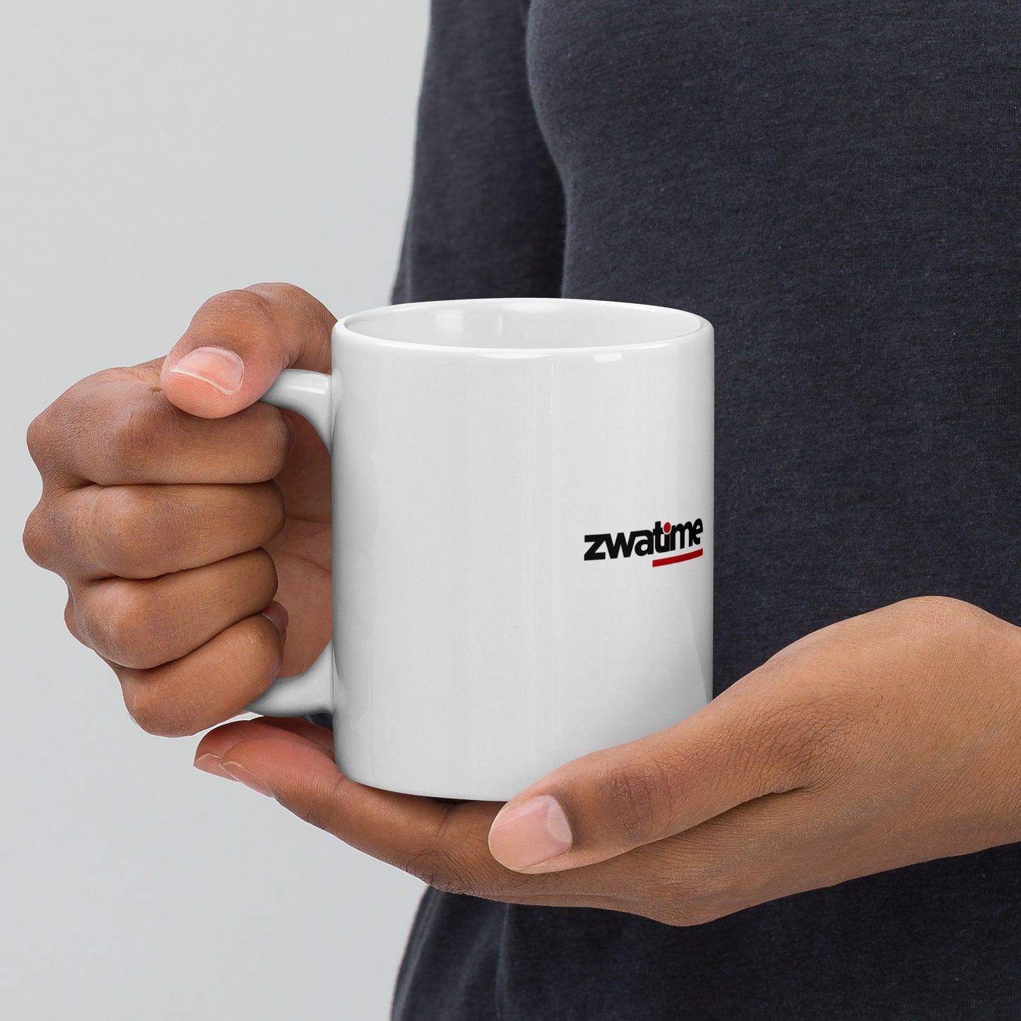 White glossy mug